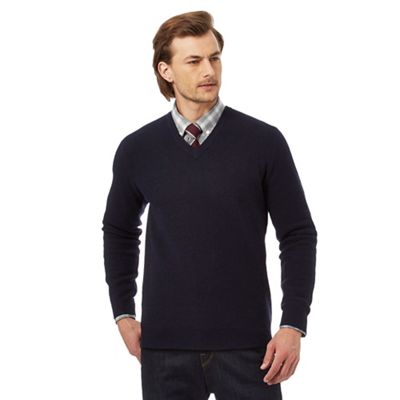 Hammond & Co. by Patrick Grant Navy lambswool rich jumper